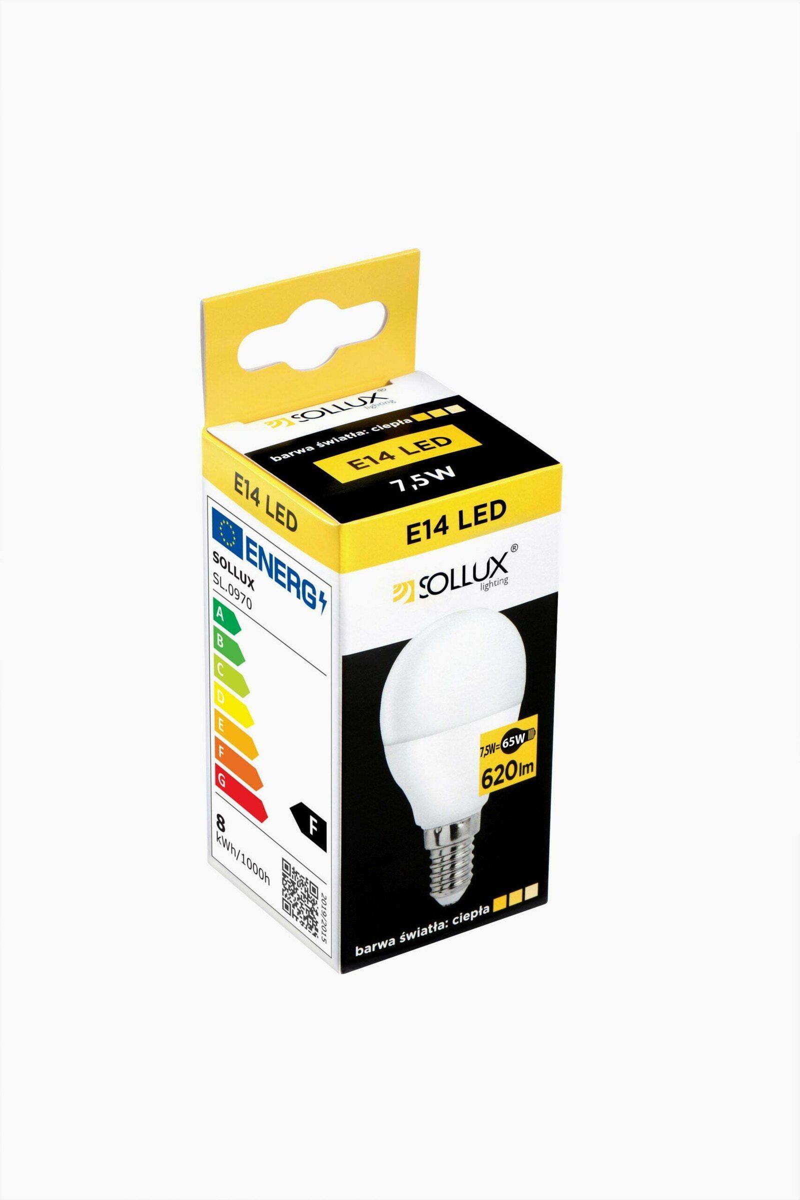 LED lemputė E14 3000K 7,5W 620lm